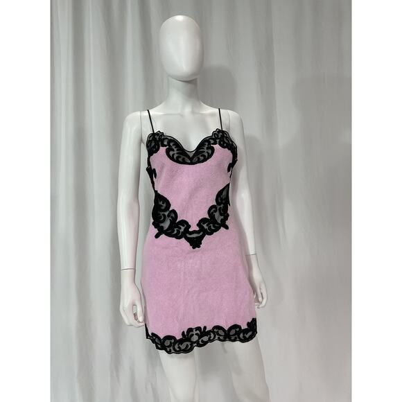Alexander Wang Lace Pink V Neck Mini Dress Size 2 - Picture 2 of 5